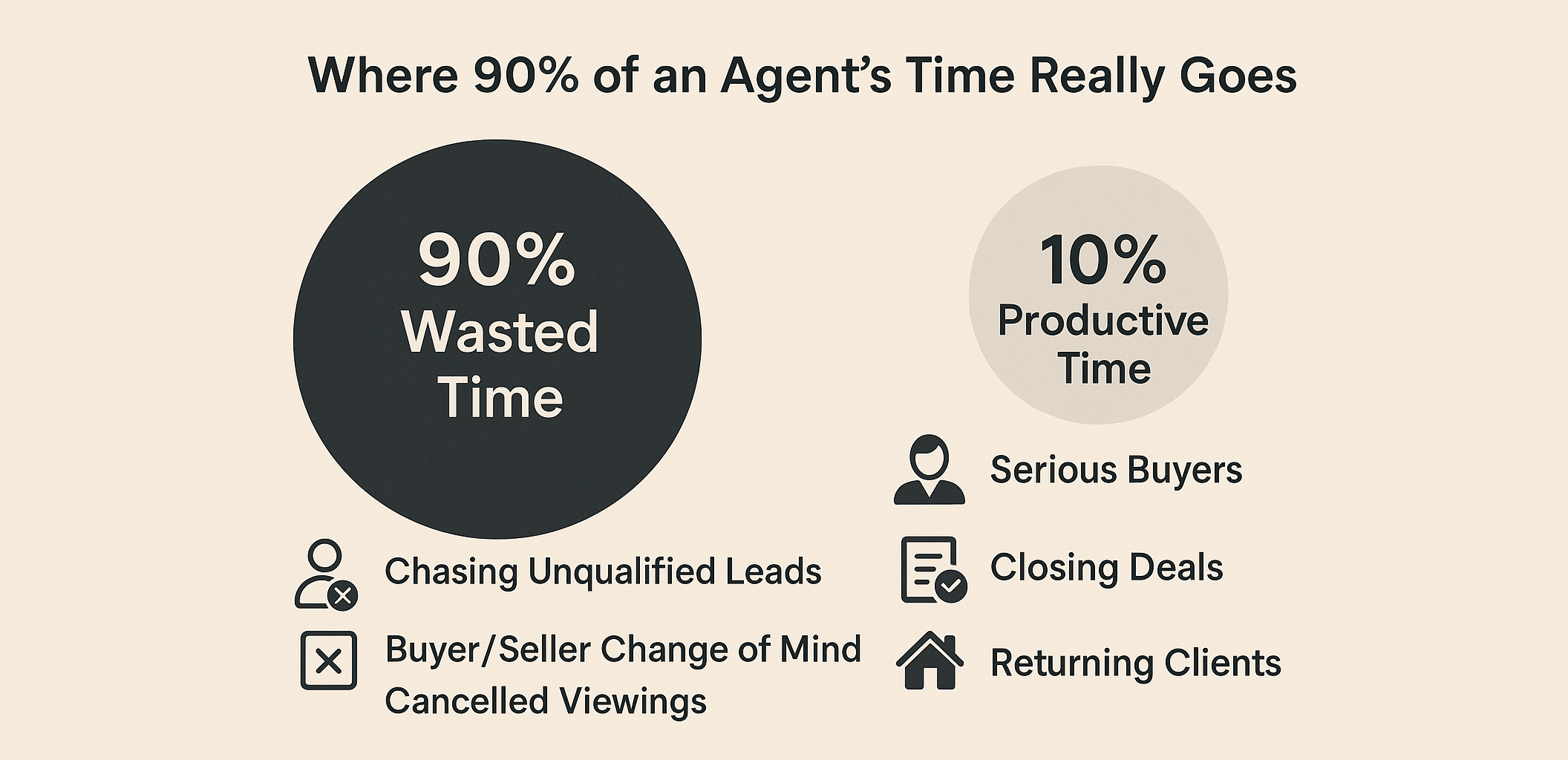 90 percentage of agents time are wasted