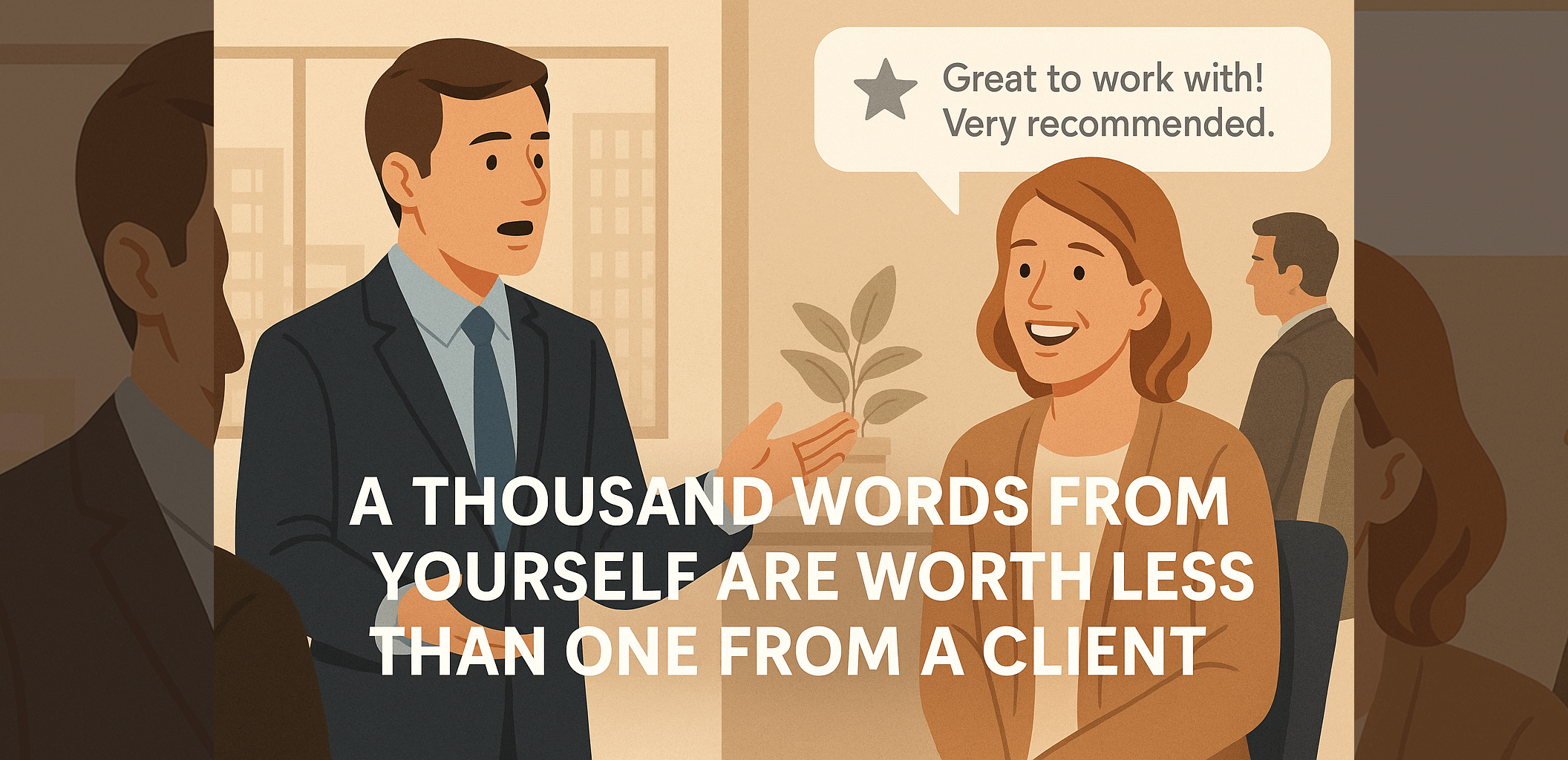 A Thousand Words from Yourself Are Worth Less Than One from a Client