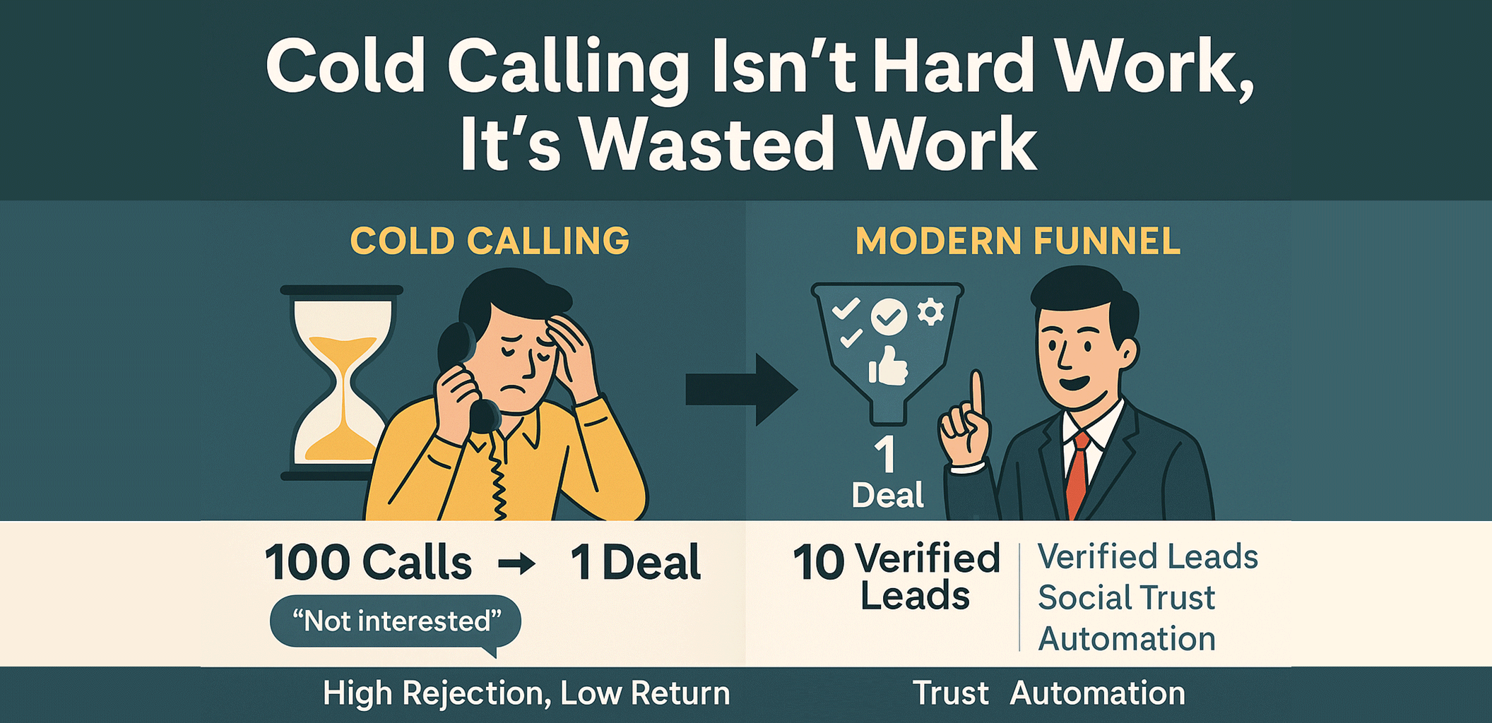 Cold Calling Isnt Hard Work Its Wated Work