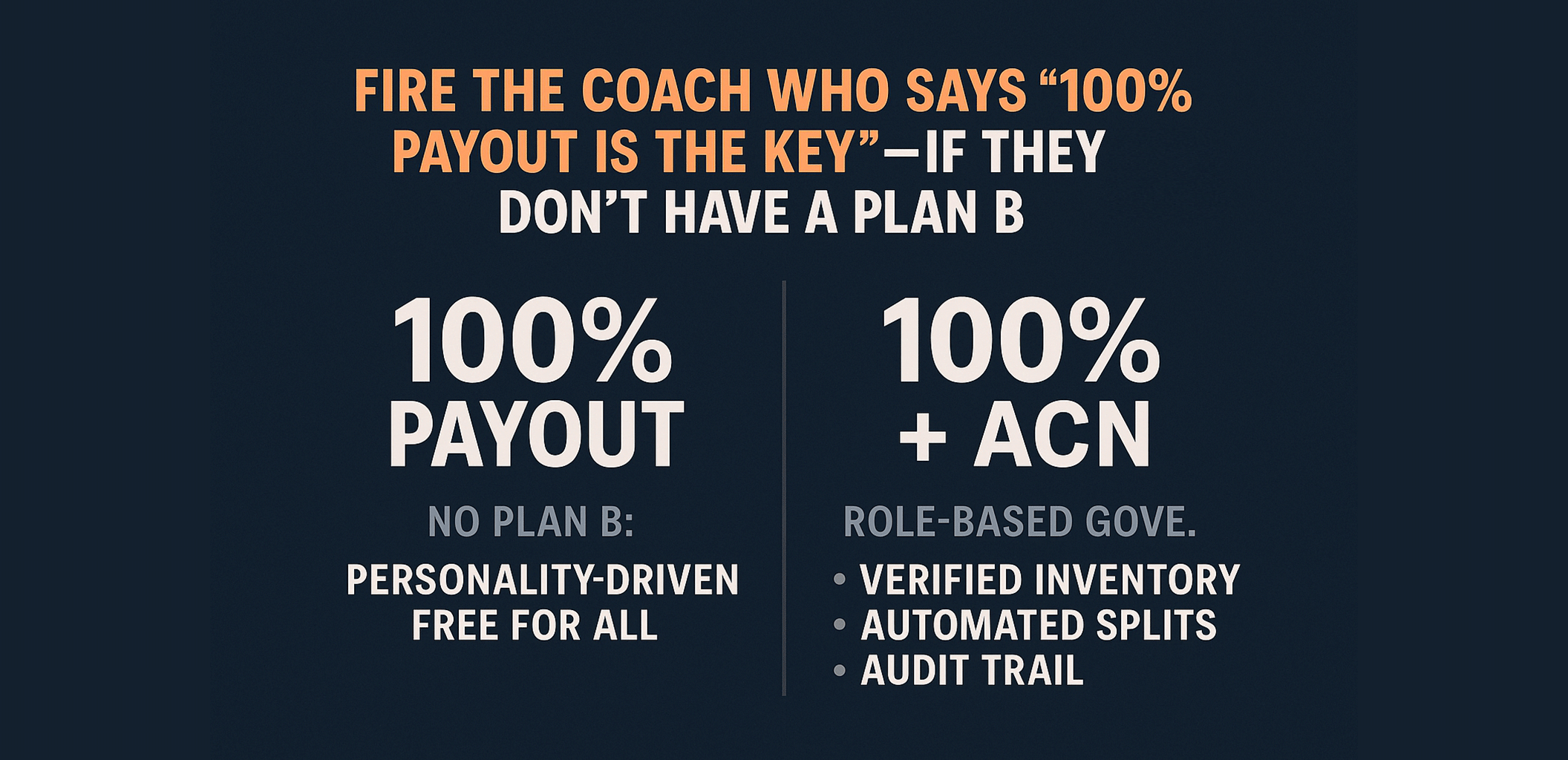 Fire the Coach Who Says 100 Payout Is the Key If They Dont Have a Plan B