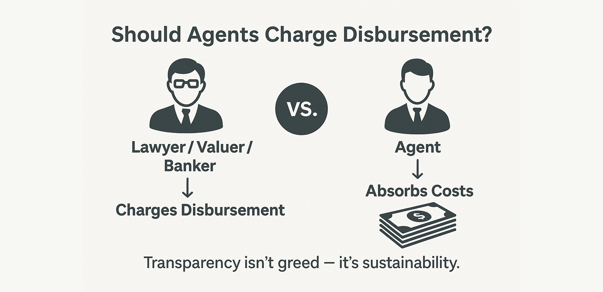 Should Agents Charge Disbursement