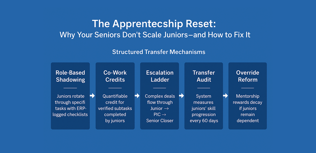 The Apprenticeship Reset Why Your Seniors Dont Scale Juniors and How to Fix It