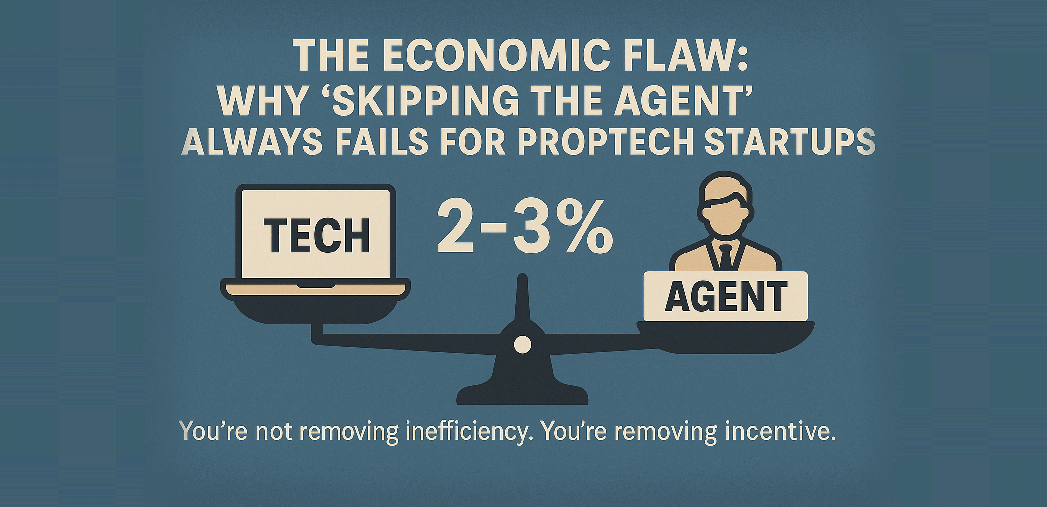 The Economic Flaw Why Skipping the Agent Always Fails for Proptech Startups