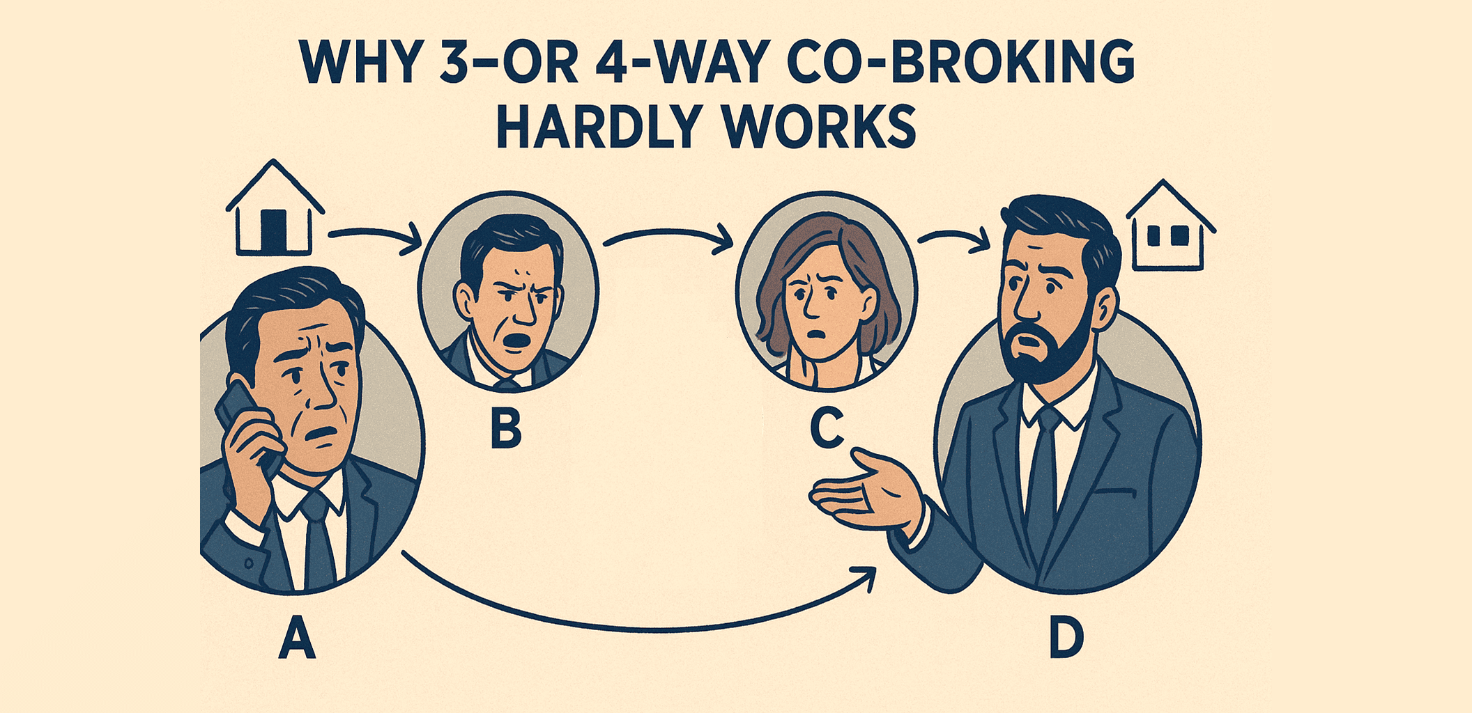 Why 3 or 4 Way Co Broking Hardly Works