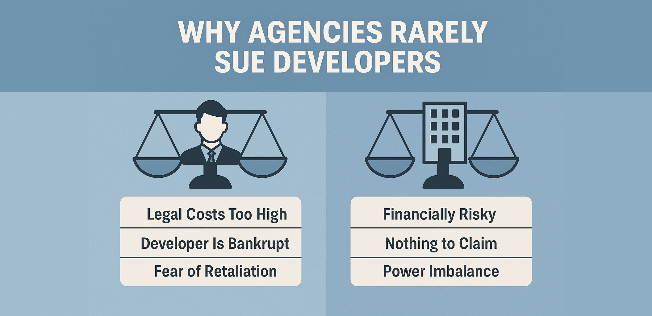 Why Agencies Rarely Sue Developers