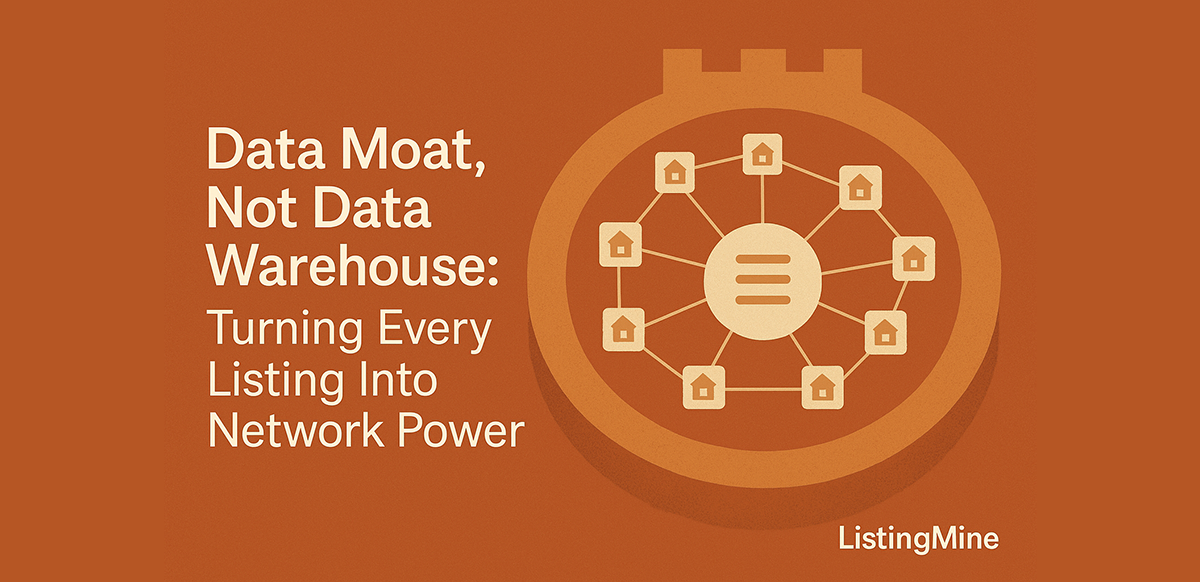 data moat not data warehouse turning every listing into network power