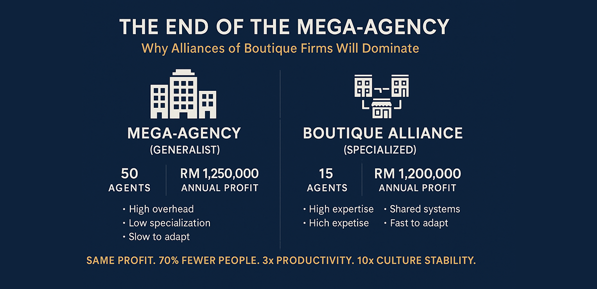 the end of the mega agency why alliances of boutique firms will dominate